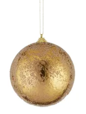 Gold bauble frosted in a sugar finish