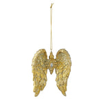 gold angel wings hanging ornament
