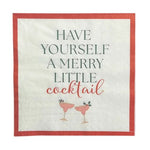 Napkins featuring "have yourself a merry little cocktail"