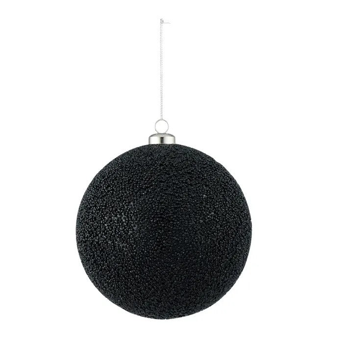 Textured black bauble