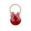 Doorhanger red bell with red and white striped bow