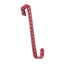 Red metal wreath hanger