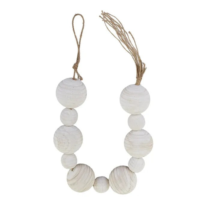 Wood Ball Chain White Wash 1.2m