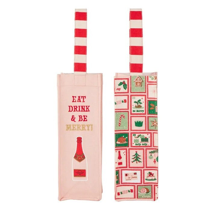 Christmas Wine Bottle Bag 32cm - Christmas Decorations Brisbane