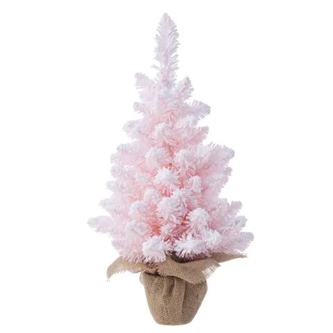 Flocked Primrose Tree with Burlap Base 60cm - Christmas Decorations Brisbane