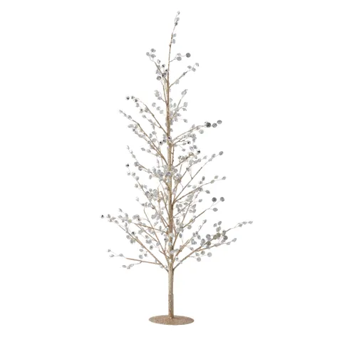 Gold Twig Tree with Silver Jewels 76cm - Christmas Decorations Brisbane
