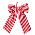 Bow Hanging Red/Pink Stripe 60x100 cm - Christmas Decorations Brisbane