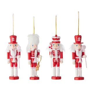 Nutracker Hanging Red/White with Candy Assorted 12cm - Christmas Decorations Brisbane