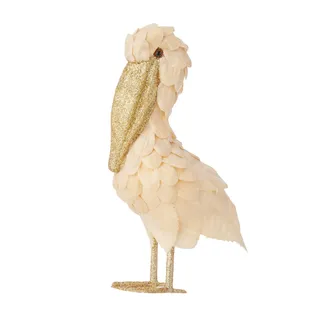 Pelican Ornament Golden 17cm - Christmas Decorations Brisbane