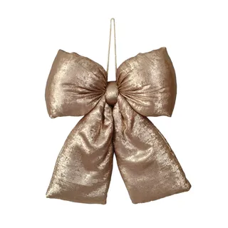 Bow Fabric Gold 26x35cm - Christmas Decorations Brisbane