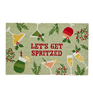 Door Mat Let's Get Spritzed 40x60cm - Christmas Decorations Brisbane