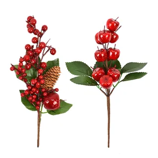 Red Berry Christmas Pick 25cm Assorted - Christmas Decorations Brisbane
