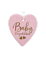 Heart 'Baby Girl' Ceramic 9cm - Christmas Decorations Brisbane