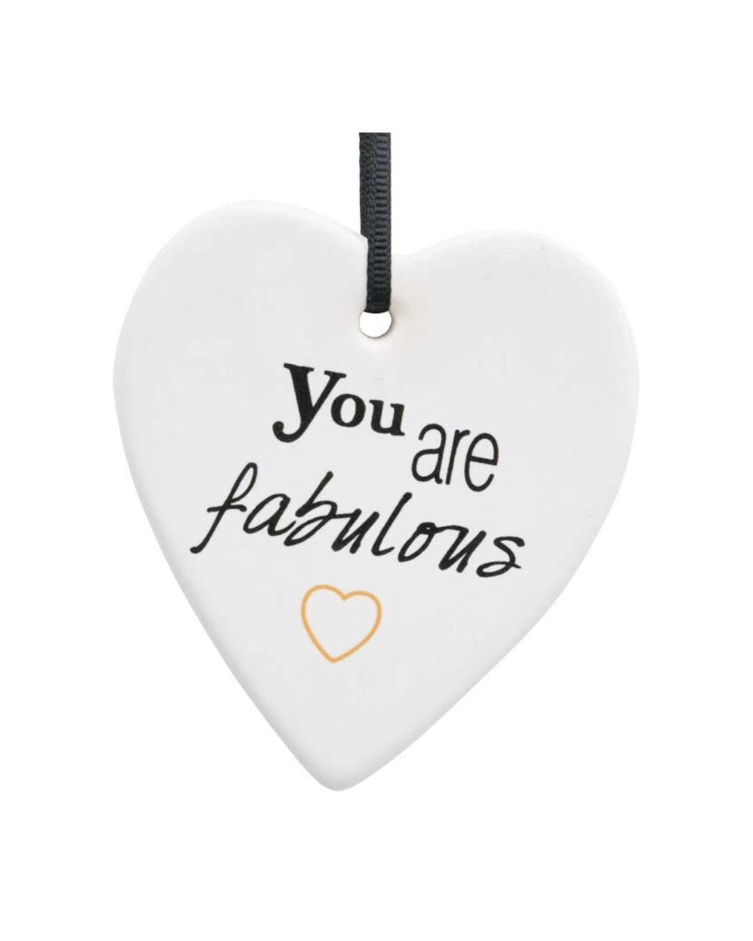 Heart 'You Are Fabulous' Ceramic 9cm - Christmas Decorations Brisbane