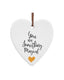 Heart 'Something Magical' Ceramic 9cm - Christmas Decorations Brisbane