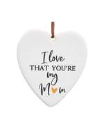 Heart 'My Mum' Ceramic 9cm - Christmas Decorations Brisbane