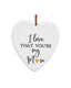 Heart 'My Mum' Ceramic 9cm - Christmas Decorations Brisbane