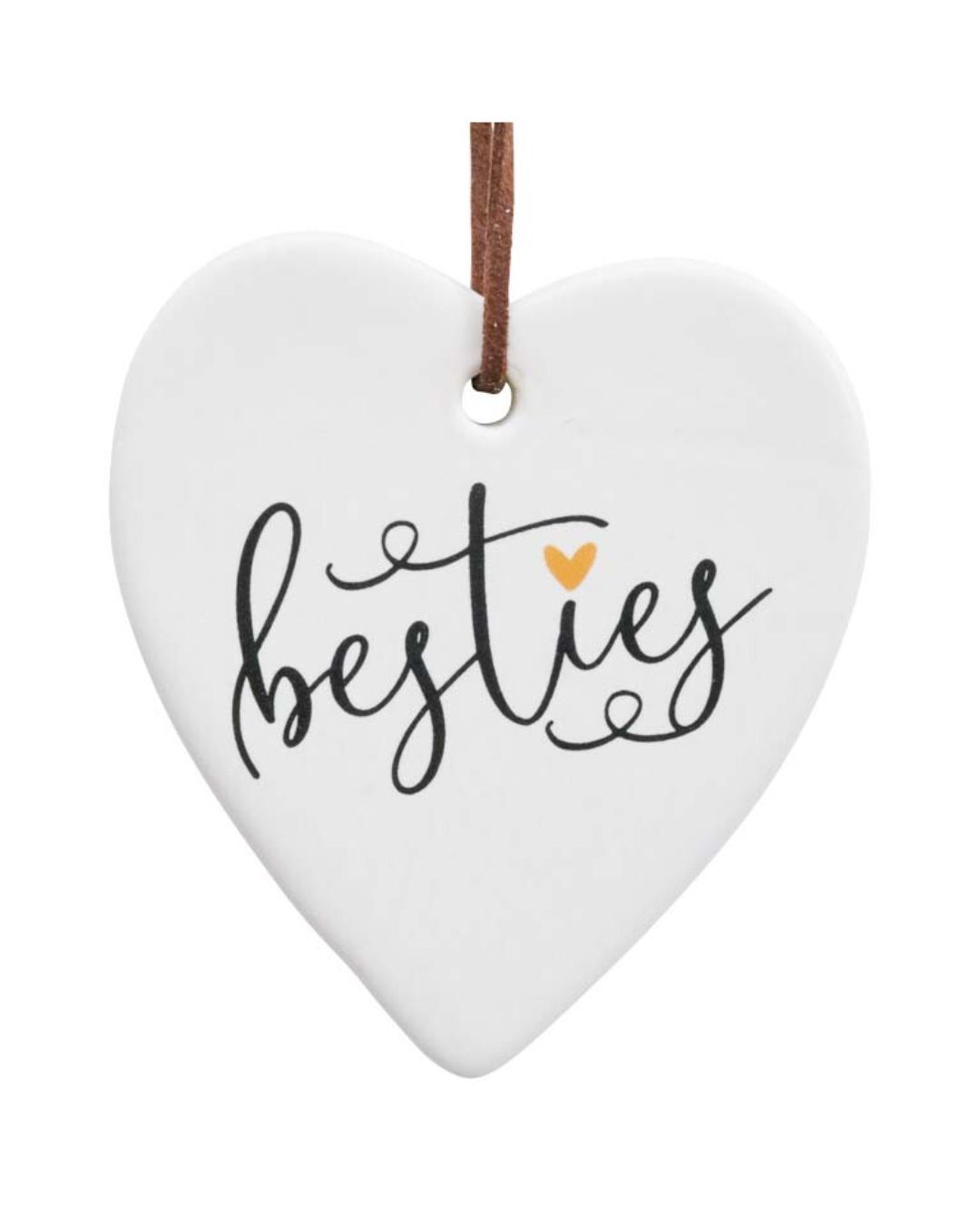 Heart 'Bestie' Ceramic 9cm - Christmas Decorations Brisbane