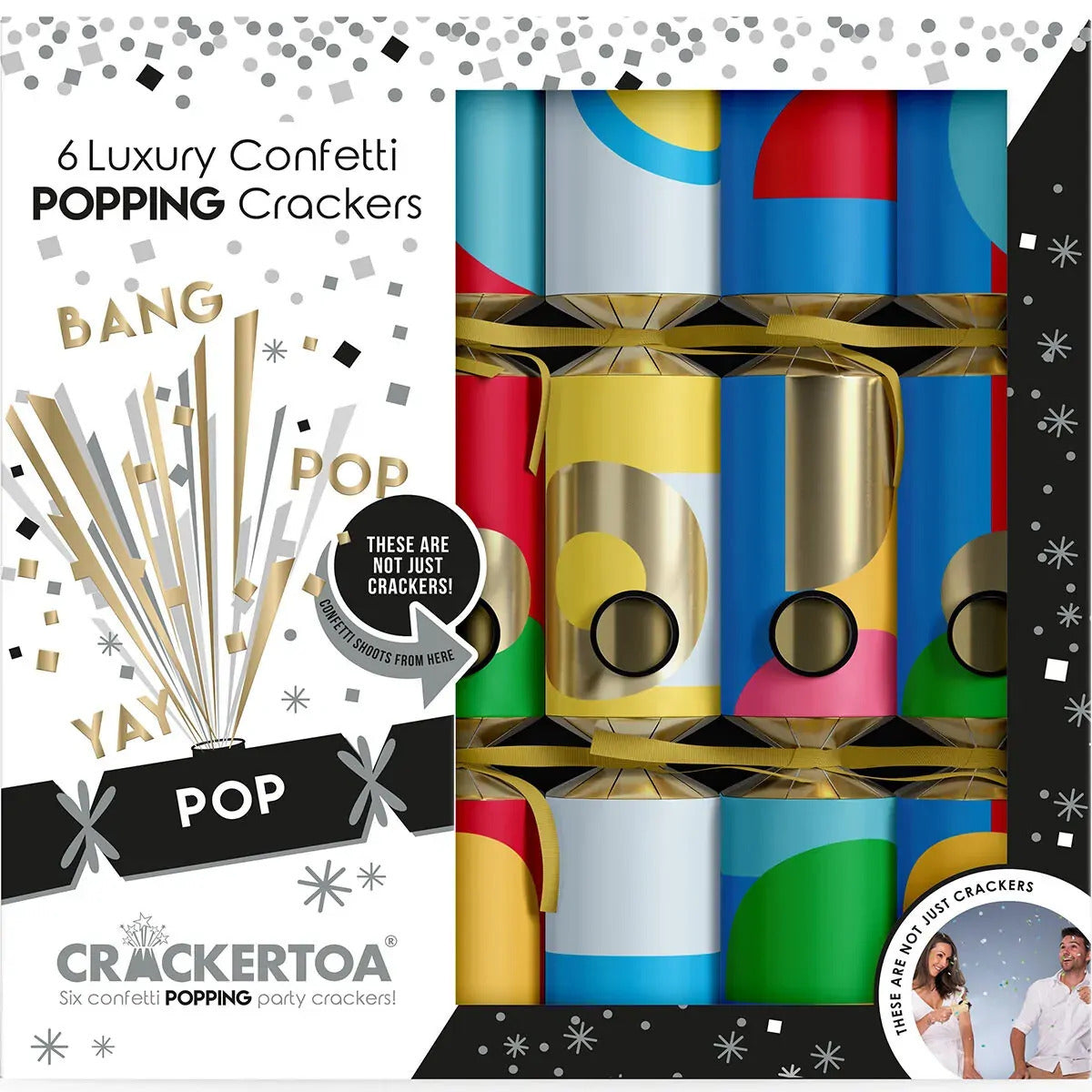 Crackers Confetti Popping Pack Of 6