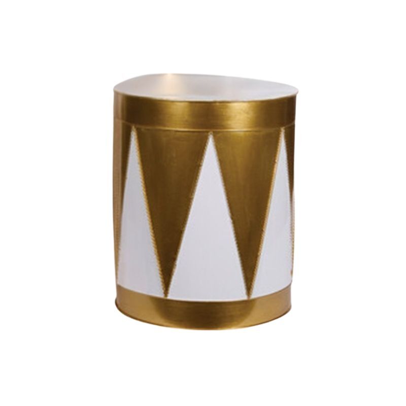 Harlequin Drums White and Gold Large 50cm