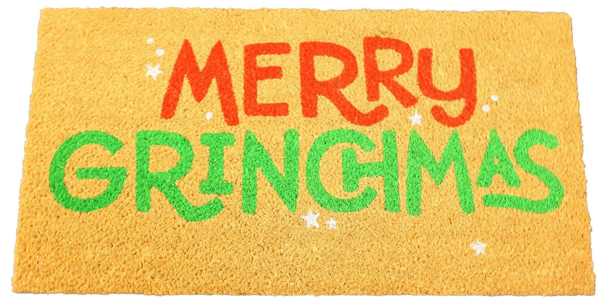 Doormat Merry Grinchmas 95cm - Christmas Decorations Brisbane