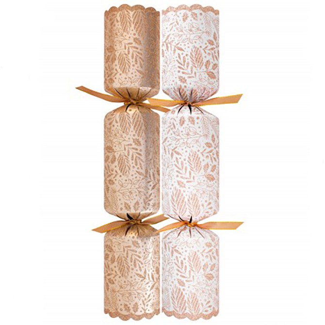 Gold Leaf Crackers Pack of 6 - Christmas Decorations Brisbane