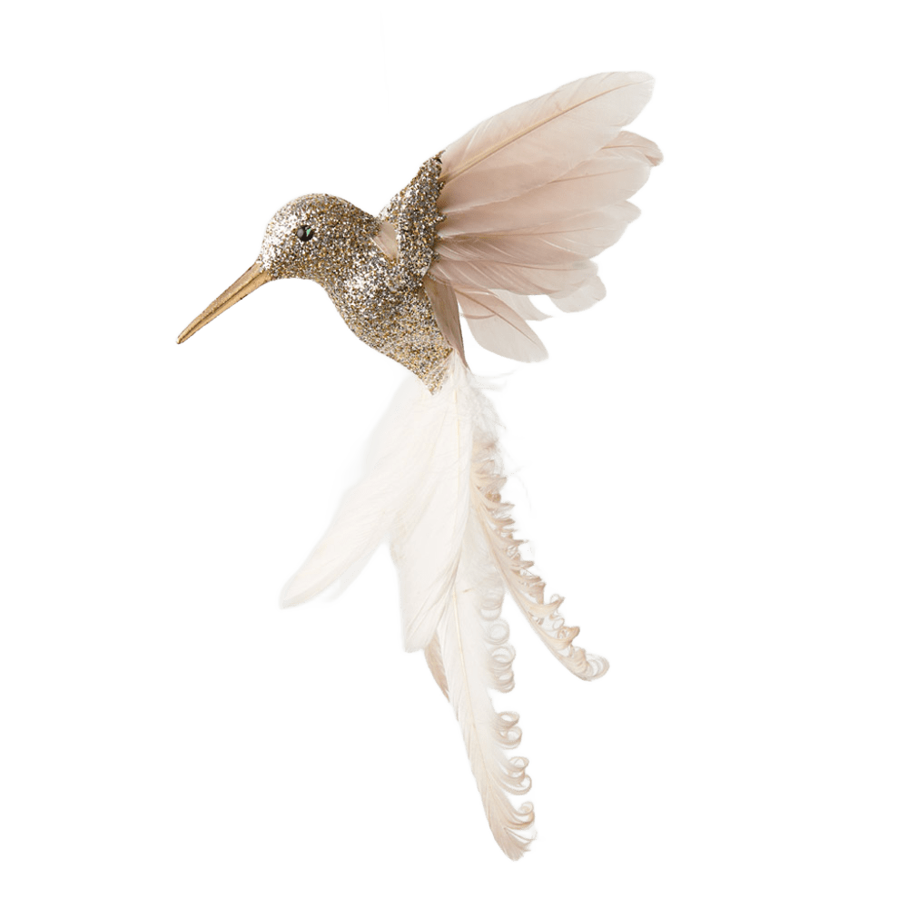 Hummingbird Champagne Pink Feather 17cm