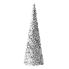 Tree Cone Silver Jewelled  45cm - Christmas Decorations Brisbane