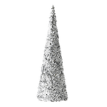 Tree Cone Silver Jewelled  45cm - Christmas Decorations Brisbane