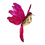 Hummingbird with gold sequin body and pink feathers