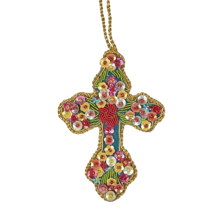 Cross Sequin Hanging 9cm