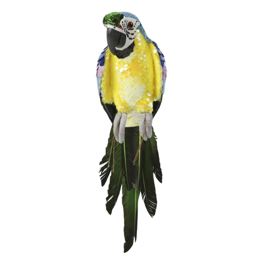 Parrot Sequin Yellow Belly Small 42cm