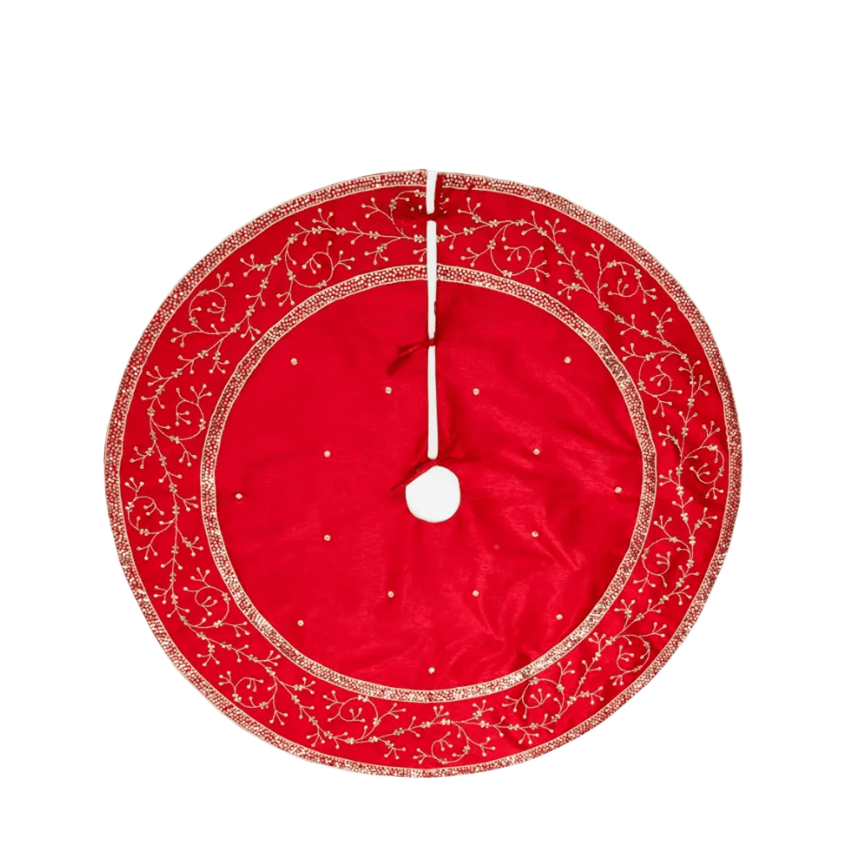 Tree Skirt Red Silk 120cm