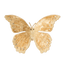 Butterfly Clip-On Velvet Champagne 15cm