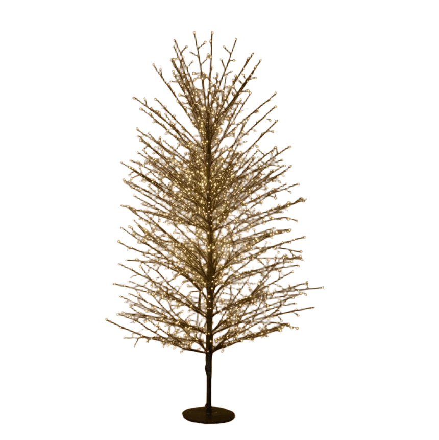 Tree Black Brush 2000 Lights 180cm - Christmas Decorations Brisbane