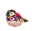Bird Clip-On Jasper Pink 8cm