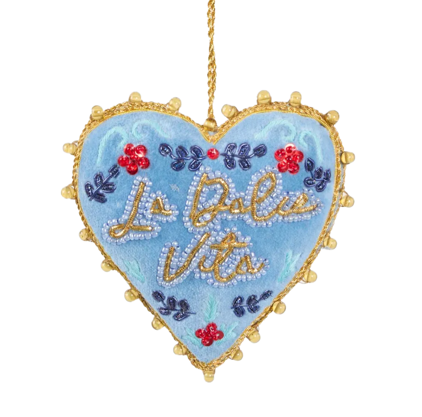 Heart La Dolce Vita Hanging 10cm - Christmas Decorations Brisbane