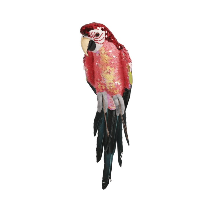 Parrot Sequin Pink 42cm