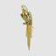Sequin Parrot Perched Gold 80cm