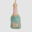 Beaded Champagne Hanging Decoration 11cm