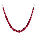 Velvet Bauble Garland Scarlet Red 230cm - Christmas Decorations Brisbane