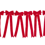 Scarlet Velvet Bow Garland Red 31cm - Christmas Decorations Brisbane