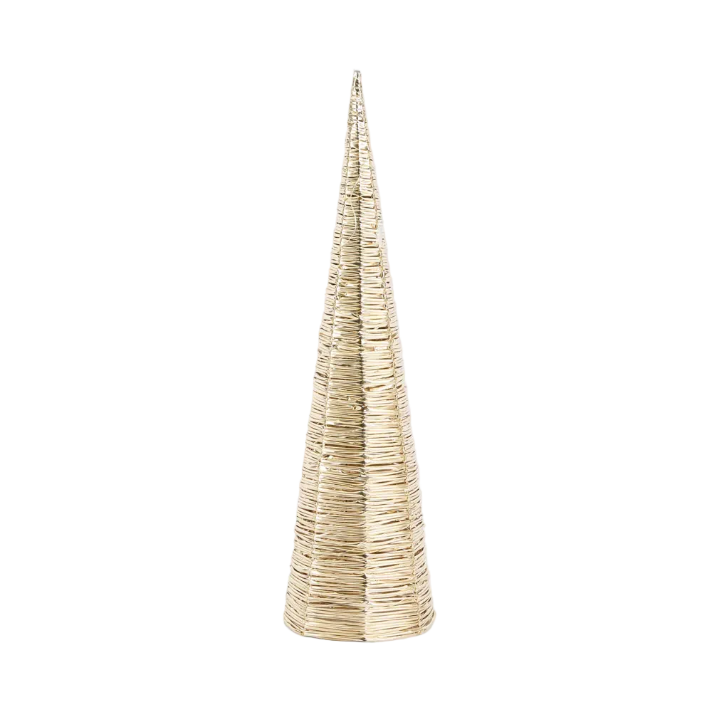 Cone Tree Gold LED Small 50cm - Christmas Decorations Brisbane
