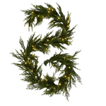 Pine Needle Garland Pre-Lit 270cm - Christmas Decorations Brisbane