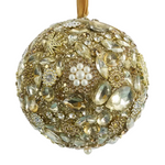 Jewelled Bauble Gold 10cm - Christmas Decorations Brisbane