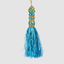 Tinsel Tassel Hanging Turquoise 20cm