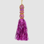 Tinsel Tassel Hanging Pink 20cm