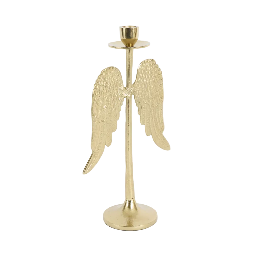 Angel Wings Candle Stand Gold 35cm - Christmas Decorations Brisbane