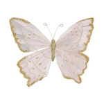 Butterfly Pink with Gold Clip-On 26cm - Christmas Decorations Brisbane