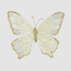 Butterfly Cream with Gold Clip-On 26cm